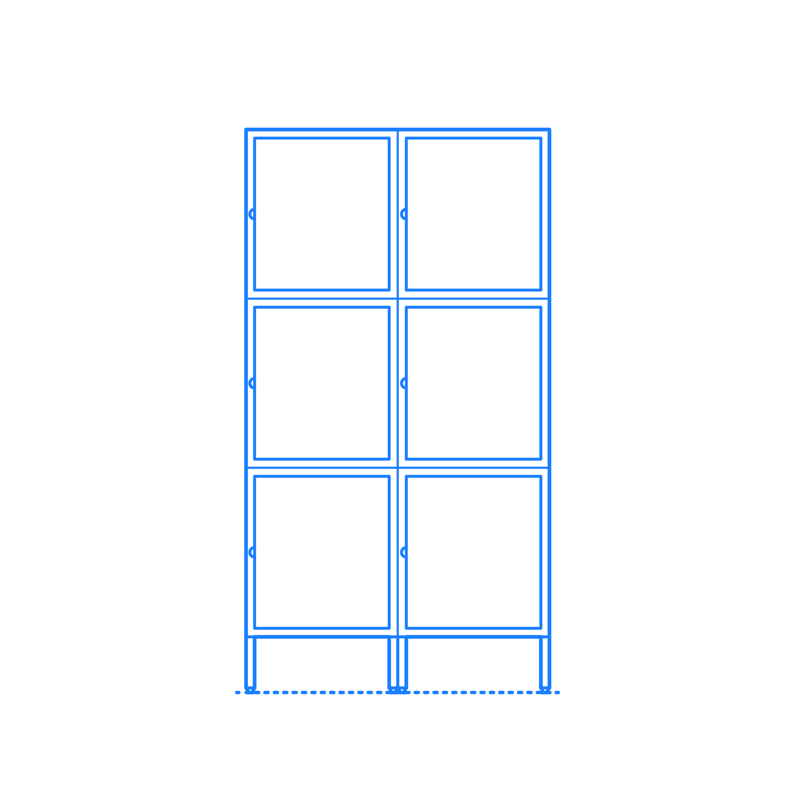 Furniture Storage Cabinets Ikea Hallan Storage Combination Tall 2 Wide 6 Grid Simple Line Art Svg Free Vectors